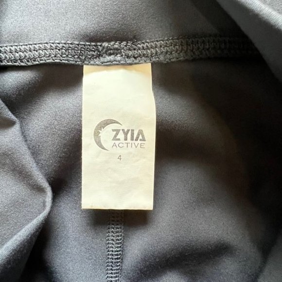 ZYIA Active Blue & Gray Storm Parallel Luxe High Rise Leggings Women's Size 4 - Picture 5 of 6